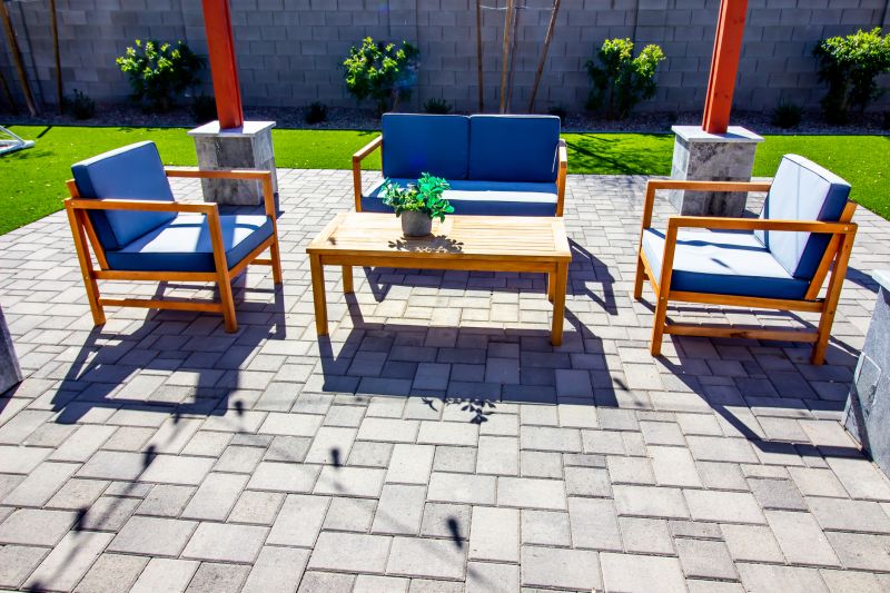 Outdoor patio furniture setup