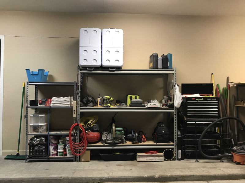 Garage storage setup